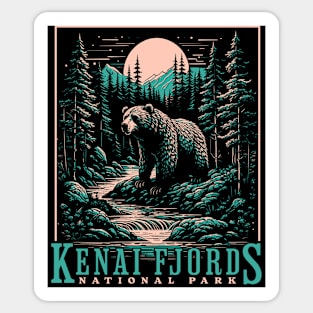 Kenai Fjords US National Park Backpacking Hiking Camping Sticker